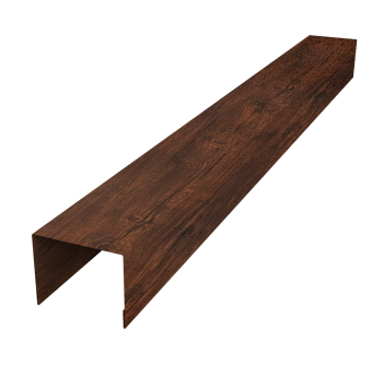 картинка Крышка для забора жалюзи Palermo 0,45 Print-Double Premium Cherry Wood Dark F (3м) Центр Кровли