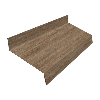 картинка Отлив простой 50 0,45 Print Elite White Wood TwinColor (3м) Центр Кровли