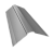 Планка конька фигурного 150x150 0,5 PE с пленкой RAL 7004 сигнальный серый (3м) Центр Кровли