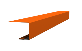 фото Планка завершающая фальц 0,45 PE с пленкой RAL 2004 оранжевый (2м) Центр Кровли картинка Планка завершающая фальц 0,45 PE с пленкой RAL 2004 оранжевый (2м) Центр Кровли