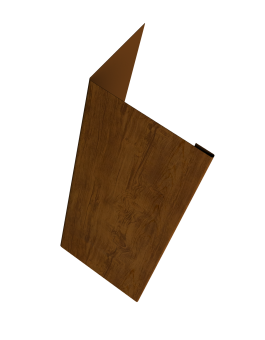 картинка Нащельник (для калиток и ворот) 25х35 жалюзи Milan, Tokyo, Palermo 0,45 Print Elite Golden Wood TwinColor (L2,5) Центр Кровли
