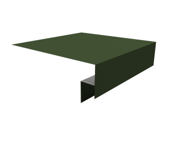 картинка Планка околооконная сложная 200х50х18 (j-фаска) 0,5 Satin Matt TX RAL 6020 хромовая зелень (3м) Центр Кровли