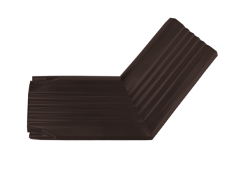 картинка Колено трубы гофрированное боковое левое Vortex Lite 76х102мм Matt RR 32 темно-коричневый Центр Кровли