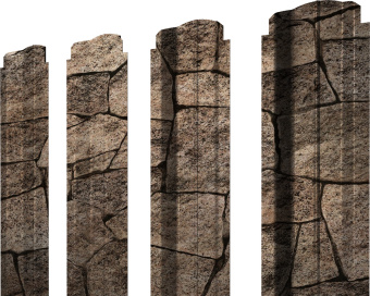 фото Штакетник П-образный B фигурный Grand Line 0,45 Print Elite King Stone TwinColor Центр Кровли картинка Штакетник П-образный B фигурный Grand Line 0,45 Print Elite King Stone TwinColor Центр Кровли