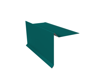 картинка Планка ветровая с отгибом для мягкой кровли 100х20х70 0,45 PE с пленкой RAL 5021 водная синь (3м) Центр Кровли