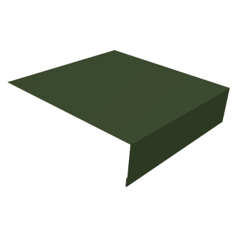 картинка Планка околооконная простая 200х75 0,5 Satin Matt TX RAL 6020 хромовая зелень (2м) Центр Кровли