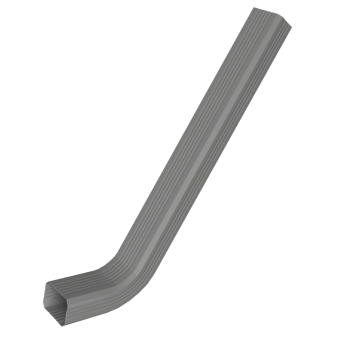 картинка Труба гофрированная Vortex Lite 76х102х1000мм с коленом PE RAL 9006 бело-алюминиевый Центр Кровли