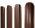 Штакетник П-образный А фигурный 0,45 Print Elite Choco Wood TwinColor Центр Кровли