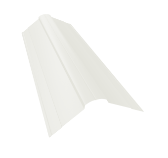 картинка Планка конька фигурного 100x100 0,45 Drap TX RAL 9003 сигнальный белый (3м) Центр Кровли