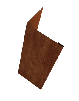 картинка Нащельник (для калиток и ворот) 25х35 жалюзи Milan, Tokyo, Palermo 0,45 Print Elite Rowan TwinColor (L2,0) Центр Кровли