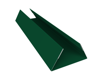 картинка Планка стыковочная составная нижняя 0,45 PE-Double с пленкой RAL 6005 зеленый мох (3м) Центр Кровли