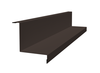 картинка Угол внутренний простой фальц 0,5 GreenCoat Pural BT RR 32 темно-коричневый (RAL 8019 серо-коричневый) (3м) Центр Кровли