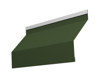 картинка Ламель забора жалюзи Milan new 0,5 Satin Matt TX с пленкой RAL 6020 хромовая зелень Центр Кровли