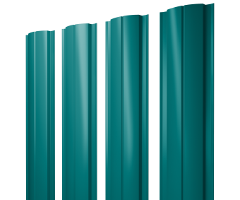 фото Штакетник Полукруглый Slim с прямым резом 0,45 PE RAL 5021 водная синь Центр Кровли картинка Штакетник Полукруглый Slim с прямым резом 0,45 PE RAL 5021 водная синь Центр Кровли