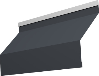 картинка Ламель забора жалюзи Милан новый Grand Line 0,5 Полидэкстер с пленкой RAL 7024 мокрый асфальт Центр Кровли