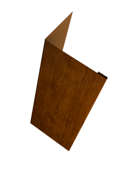 картинка Нащельник (для калиток и ворот) 25х35 жалюзи Milan, Tokyo, Palermo 0,45 Print Premium Golden Wood Intense FTC (L1,68) Центр Кровли