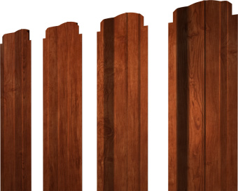 фото Штакетник П-образный B фигурный Grand Line 0,45 Print Elite Rowan TwinColor Центр Кровли картинка Штакетник П-образный B фигурный Grand Line 0,45 Print Elite Rowan TwinColor Центр Кровли