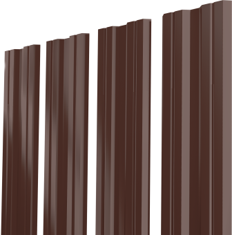 фото Штакетник Twin XL с прямым резом Grand Line 0,45 PE-Double RAL 8017 шоколад Центр Кровли картинка Штакетник Twin XL с прямым резом Grand Line 0,45 PE-Double RAL 8017 шоколад Центр Кровли