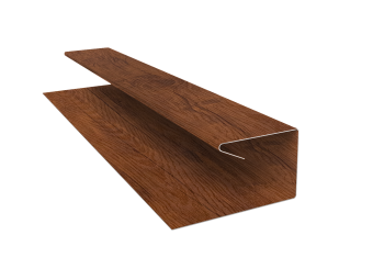 картинка Планка П-образная завершающая сложная (КД) 0,45 Print-Double Premium Golden Wood Fresh (2м) Центр Кровли