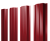 Штакетник П-образный A с прямым резом 0,45 PE RAL 3003 рубиново-красный Центр Кровли