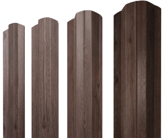 картинка Штакетник М-образный В фигурный 0,45 Print Elite White Wood TwinColor Центр Кровли