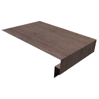 картинка Планка околооконная сложная 250х50х18 (j-фаска) 0,45 Print Elite White Wood TwinColor (3м) Центр Кровли
