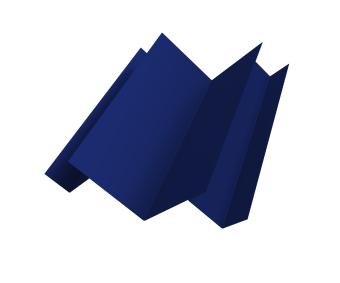 картинка Угол внутренний сложный Кликфальц Pro 0,45 PE с пленкой RAL 5002 ультрамариново-синий (3м) Центр Кровли