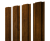 Штакетник Прямоугольный с прямым резом 0,45 Print-Double Elite Golden Wood Центр Кровли