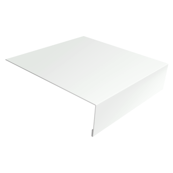 картинка Планка околооконная простая 200х75 0,5 Satin с пленкой RAL 9003 сигнальный белый (2м) Центр Кровли