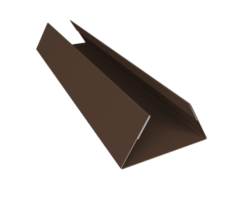 фото Планка стыковочная составная нижняя 0,45 Drap TwinColor RAL 8017 шоколад (2м) Центр Кровли картинка Планка стыковочная составная нижняя 0,45 Drap TwinColor RAL 8017 шоколад (2м) Центр Кровли