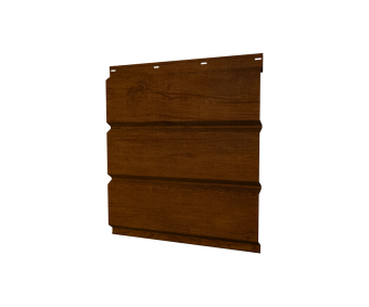 картинка Софит металлический без перфорации 0,45 Print Premium с пленкой Golden Wood Intense FTC Центр Кровли