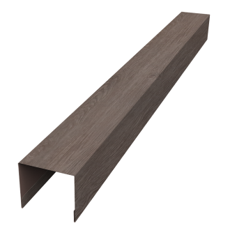 картинка Стойка боковая крепежная для забора жалюзи Palermo 0,45 Print Elite White Wood TwinColor (1,8м) Центр Кровли