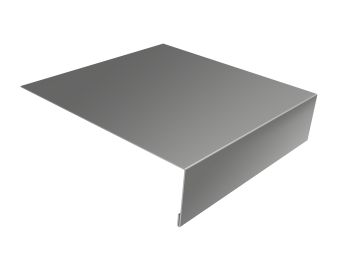 картинка Планка лобовая/околооконная простая 190х50 0,45 Drap TX RAL 7047 телегрей 4 (2м) Центр Кровли