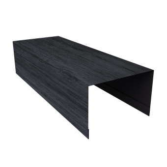 картинка Крышка для забора из сайдинга (Квадро брус, Вертикаль) 0,45 Print Premium Grey Wood TwinColor (3м) Центр Кровли