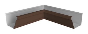 картинка Угол желоба внутренний Vortex Lite 130мм NEW RAL 8017 шоколад Центр Кровли