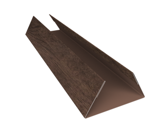 картинка Планка стыковочная составная нижняя 0,45 Print Elite Antique Wood TwinColor (3м) Центр Кровли