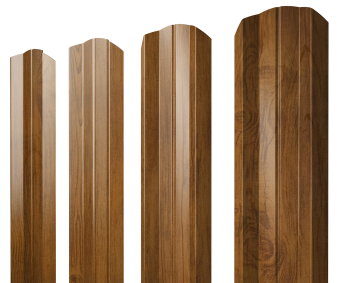 картинка Штакетник М-образный А фигурный 0,45 Print-Double Elite Golden Wood Центр Кровли