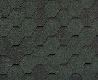 картинка Черепица гибкая RoofShield Фемили Эко Лайт Стандарт зеленый с оттенением Центр Кровли
