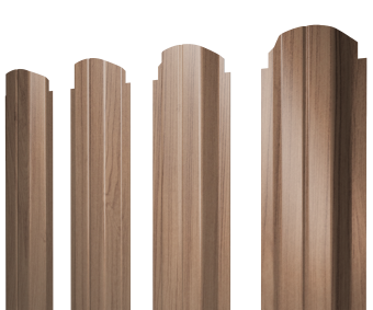 картинка Штакетник П-образный А фигурный 0,45 Print Elite Honey Wood TwinColor Центр Кровли