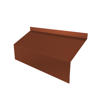 картинка Ламель забора жалюзи Milan/Milan new стартовая/финишная для калиток и ворот 0,5 Satin RAL 8004 терракота Центр Кровли