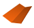 Планка ендовы нижней 300х300 0,45 PE с пленкой RAL 2004 оранжевый (3м) Центр Кровли