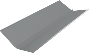 картинка Планка ендовы нижней с компенсатором Grand Line 0,7 PE с пленкой RAL 7004 сигнальный серый (3м) Центр Кровли