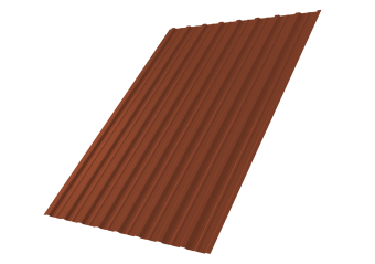 картинка Профнастил С10A 0,5 Satin Matt RAL 8004 терракота Центр Кровли