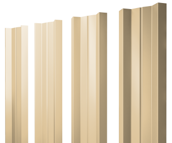 картинка Штакетник М-образный А с прямым резом 0,45 PE RAL 1014 слоновая кость Центр Кровли