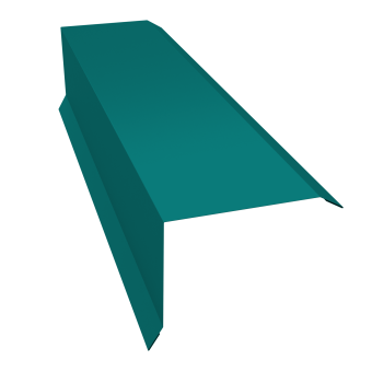 картинка Планка торцевая 80х100 0,45 PE с пленкой RAL 5021 водная синь (2м) Центр Кровли