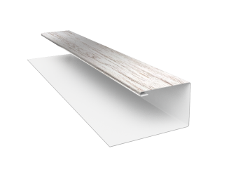 картинка Планка П-образная БХ new 0,45 Print Elite Snow Wood TwinColor (2м) Центр Кровли