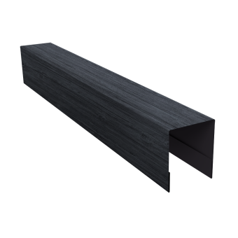 картинка Планка боковая для забора из сайдинга ЭкоБрус 0,45 Print Premium Grey Wood TwinColor (3м) Центр Кровли