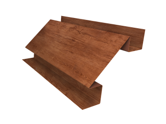 картинка Планка угла внутреннего сложного Экобрус Grand Line 0,45 Print Premium Rowan Wood Intense FTC (2м) Центр Кровли