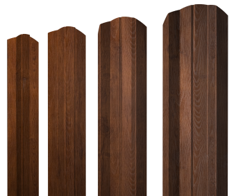 картинка Штакетник М-образный А фигурный 0,45 Print-Double Premium Golden Wood Fresh Центр Кровли