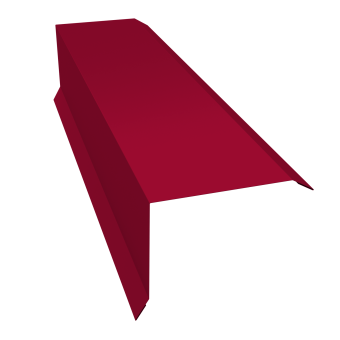 картинка Планка торцевая 80х100 0,45 PE с пленкой RAL 3003 рубиново-красный (3м) Центр Кровли